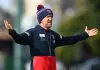 MELBOURNE, AUSTRALIA - MAY 24: Darren Burgess signals to the players during a Melbourne Demons AFL training session at Gosch's Paddock on May 24, 2021 in Melbourne, Australia. (Photo by Quinn Rooney/Getty Images)