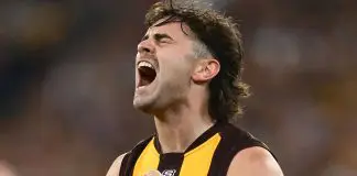 The top 10 rated Under 23 AFL players in 2026 MELBOURNE, AUSTRALIA - APRIL 21: Nick Watson of the Hawks reacts after missing a shot on goal during the round six AFL match between Geelong Cats and Hawthorn Hawks at Melbourne Cricket Ground, on April 21, 2025, in Melbourne, Australia. (Photo by Quinn Rooney/Getty Images)