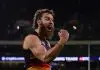 “Good spot to be in”: Adelaide coach Matthew Nicks on star trio’s form ADELAIDE, AUSTRALIA - SEPTEMBER 12: Riley Thilthorpe of the Crows celebrates a goal during the AFL First Semi Final match between the Adelaide Crows and the Hawthorn Hawks at Adelaide Oval on September 12, 2025 in Adelaide, Australia. (Photo by Sarah Reed/AFL Photos via Getty Images)