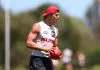 Gold Coast pair in danger of bans GOLD COAST, AUSTRALIA - DECEMBER 01: Jed Walter during a Gold Coast Suns AFL training session at People First Stadium on December 01, 2025 in Gold Coast, Australia. (Photo by Chris Hyde/Getty Images)