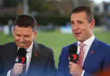 Jason Bennett lands new role following shock Channel Seven axing MELBOURNE, AUSTRALIA - MAY 05: Jason Bennett and Nigel Carmody of channel 7 are seen during the round five VFL match between Frankston and the Northern Blues at SkyBus Stadium on May 5, 2018 in Melbourne, Australia. (Photo by Mike Owen/AFL Media/Getty Images)