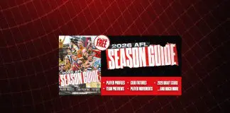 FREE: Your ULTIMATE guide to the 2026 AFL season is available now! FREE: Your ULTIMATE guide to the 2026 AFL season is available now!