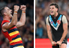AFL QUIZ: Which of these two players has polled more Brownlow votes? Untitled design – 2026-02-02T092704.378