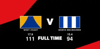 FULL TIME: West Coast vs North Melbourne – Round 2, 2026 LIVE: West Coast vs North Melbourne – Round 2, 2026