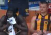 Hawthorn livewire responds to social media outing Jack Ginnivan wore a ring under his glove during Hawthorn’s loss to GWS. Credit: AFL