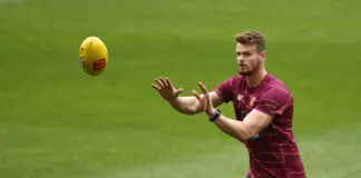 Why depth Lion was emergency listed despite early week hospital trip MELBOURNE, AUSTRALIA - SEPTEMBER 20: Darragh Joyce of the Lions marks the ball during a Brisbane Lions AFL training session at Melbourne Cricket Ground on September 20, 2024 in Melbourne, Australia. (Photo by Darrian Traynor/Getty Images)