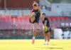 MELBOURNE, AUSTRALIA - JULY 09: Cody Walker of the Blues Academy trains during a Carlton Blues AFL training session at Ikon Park on July 09, 2025 in Melbourne, Australia. (Photo by Morgan Hancock/Getty Images)