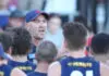 MELBOURNE, AUSTRALIA - FEBRUARY 20: Steven King, Senior Coach of the Demons during the 2026 AFL match simulation between the Melbourne Demons and the North Melbourne Kangaroos at Casey Fields on February 20, 2026 in Melbourne, Australia. (Photo by James Wiltshire/AFL Photos via Getty Images)