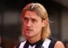 MELBOURNE, AUSTRALIA - FEBRUARY 23: Darcy Moore of the Magpies speaks to media during 2026 AFL Captain's Day at Marvel Stadium on February 23, 2026 in Melbourne, Australia. (Photo by Daniel Pockett/Getty Images)