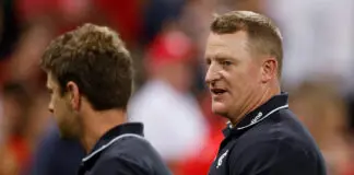 Voss bemoans ‘contrast’ after second-half horror show SYDNEY, AUSTRALIA - MARCH 5: Michael Voss, Senior Coach of the Blues looks on during the 2026 AFL Opening Round match between the Sydney Swans and the Carlton Blues at the Sydney Cricket Ground on March 5, 2026 in Sydney, Australia. (Photo by Michael Willson/AFL Photos via Getty Images)