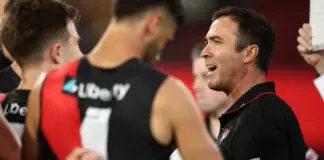 Bombers bombarded: Essendon coach admits “gulf” between Dons and the best MELBOURNE, AUSTRALIA - MARCH 13: Brad Scott, Senior Coach of the Bombers during the 2026 AFL Round 01 match between the Essendon Bombers and the Hawthorn Hawks at the Melbourne Cricket Ground on March 13, 2026 in Melbourne, Australia. (Photo by James Wiltshire/AFL Photos via Getty Images)