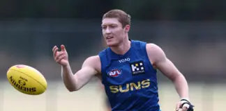 Full extent of returning Brownlow Medallist’s finger fracture revealed GOLD COAST, AUSTRALIA - MARCH 11: Matt Rowell during a Gold Coast Suns AFL training session at People First Stadium on March 11, 2026 in Gold Coast, Australia. (Photo by Chris Hyde/Getty Images)