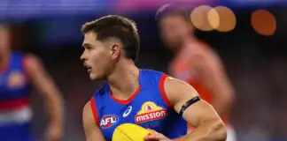 FINAL TEAMS: Port Adelaide vs Western Bulldogs – Round 9, 2026 MELBOURNE, AUSTRALIA - MARCH 14: Connor Budarick of the Bulldogs in action during the round one AFL match between Western Bulldogs and Greater Western Sydney Giants at Marvel Stadium on March 14, 2026 in Melbourne, Australia. (Photo by Graham Denholm/Getty Images)