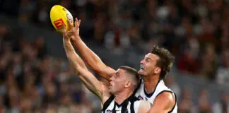 Collingwood blow as Pies forced into at least four changes MELBOURNE, AUSTRALIA - MARCH 14: Darcy Cameron of the Magpies and Lachlan McAndrew of the Crows compete in the ruck during the round one AFL match between Collingwood Magpies and Adelaide Crows at Melbourne Cricket Ground, on March 14, 2026, in Melbourne, Australia. (Photo by Quinn Rooney/Getty Images)