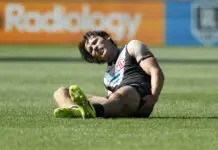 Port Adelaide captain on Butters future conversations, return timeline from “frustrating” injury ADELAIDE, AUSTRALIA - MARCH 22: Connor Rozee of the Power is injured during the 2026 AFL Round 02 match between the Port Adelaide Power and the Essendon Bombers at Adelaide Oval on March 22, 2026 in Adelaide, Australia. (Photo by James Elsby/AFL Photos via Getty Images)