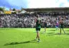 HOBART, AUSTRALIA - MARCH 21: Devils players thanks fans after the win during the round one VFL match between Tasmania Devils and Coburg Lions at North Hobart Oval on March 21, 2026 in Hobart, Australia. (Photo by Steve Bell/Getty Images)