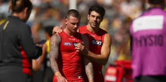 Gold Coast makes Humphrey Tribunal call MELBOURNE, AUSTRALIA - MARCH 21: Christian Petracca of the Suns chats with Bailey Humphrey of the Suns at three quarter time during the round two AFL match between Richmond Tigers and Gold Coast Suns at Melbourne Cricket Ground, on March 21, 2026, in Melbourne, Australia. (Photo by Daniel Pockett/Getty Images)