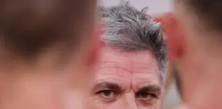 AFL concedes costly “technical error” in GWS-St Kilda clash SYDNEY, AUSTRALIA - MARCH 21: Adam Kingsley, Senior Coach of the Giants speaks to his players at quarter time during the round two AFL match between Greater Western Sydney Giants and St Kilda Saints at ENGIE Stadium on March 21, 2026 in Sydney, Australia. (Photo by Jason McCawley/AFL Photos/via Getty Images)