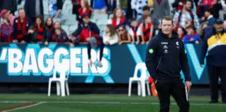 Carlton GM makes statement on Voss’ immediate future MELBOURNE, AUSTRALIA - MARCH 29: Michael Voss, Senior Coach of the Blues after the game during the 2026 AFL Round 03 match between the Carlton Blues and the Melbourne Demons at the Melbourne Cricket Ground on March 29, 2026 in Melbourne, Australia. (Photo by James Wiltshire/AFL Photos via Getty Images)