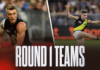 AFL Teams Round 1 2026: Full team line-ups