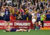 PERTH, AUSTRALIA - JULY 24: (L-R) Greg Broughton and Hayden Ballantyne of the Dockers react to being defeated during the round 18 AFL match between the Fremantle Dockers and the West Coast Eagles at Patersons Stadium on July 24, 2011 in Perth, Australia.  (Photo by Paul Kane/Getty Images)
