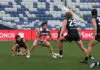 GEELONG, AUSTRALIA - SEPTEMBER 07: Marcus Herbert of the Cats in action during the 2024 VFL First Semi Final match between the Geelong Cats and Southport Sharks at GMHBA Stadium on September 07, 2024 in Geelong, Australia. (Photo by Rob Lawson/AFL Photos via Getty Images)
