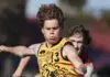 AFL Draft: The “absolutely outstanding” prospect who has now joined the race to be Pick 1 ADELAIDE, AUSTRALIA - JUNE 15: Heath Mellody of Western Australia and Kale Matthews-Hampton of South Australia during the 2025 Marsh AFL National Development Championships U18 Boys match between South Australia and Western Australia at Alberton Oval on June 15, 2025 in Adelaide, Australia. (Photo by David Mariuz/AFL Photos via Getty Images)