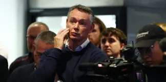 AFL investigating Demons “breach of privacy” MELBOURNE, AUSTRALIA - AUGUST 05: Alan Richardson, General Manager of AFL Football Performance watches on as Simon Goodwin speaks to media during a Melbourne Demons AFL media opportunity at the Melbourne Cricket Ground on August 05, 2025 in Melbourne, Australia. (Photo by Morgan Hancock/Getty Images)