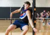 MELBOURNE, AUSTRALIA - MARCH 07: Jake Miller of the Jets completes the AFL agility test during the Talent League Boys 2026 Testing Day at La Trobe University Sports Stadium on March 7th, 2026 in Melbourne, Australia. (Photo by Craig Dooley/AFL Photos via Getty Images)