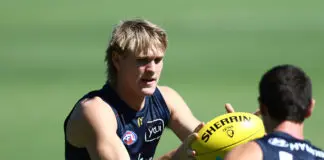 Brisbane recruit’s injury opens the door for teenage debutant IPSWICH, AUSTRALIA - MARCH 12: Cody Curtinduring a Brisbane Lions A FL training session at Brighton Homes Arena on March 12, 2026 in Ipswich, Australia. (Photo by Chris Hyde/Getty Images)
