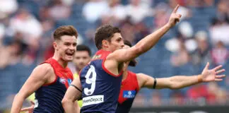 What a Steele: How Melbourne recruit rediscovered his love for the game MELBOURNE, AUSTRALIA - MARCH 15: Jack Steele of the Demons celebrates a goal during the 2026 AFL Round 01 match between the Melbourne Demons and the St Kilda Saints at the Melbourne Cricket Ground on March 15, 2026 in Melbourne, Australia. (Photo by James Wiltshire/AFL Photos via Getty Images)