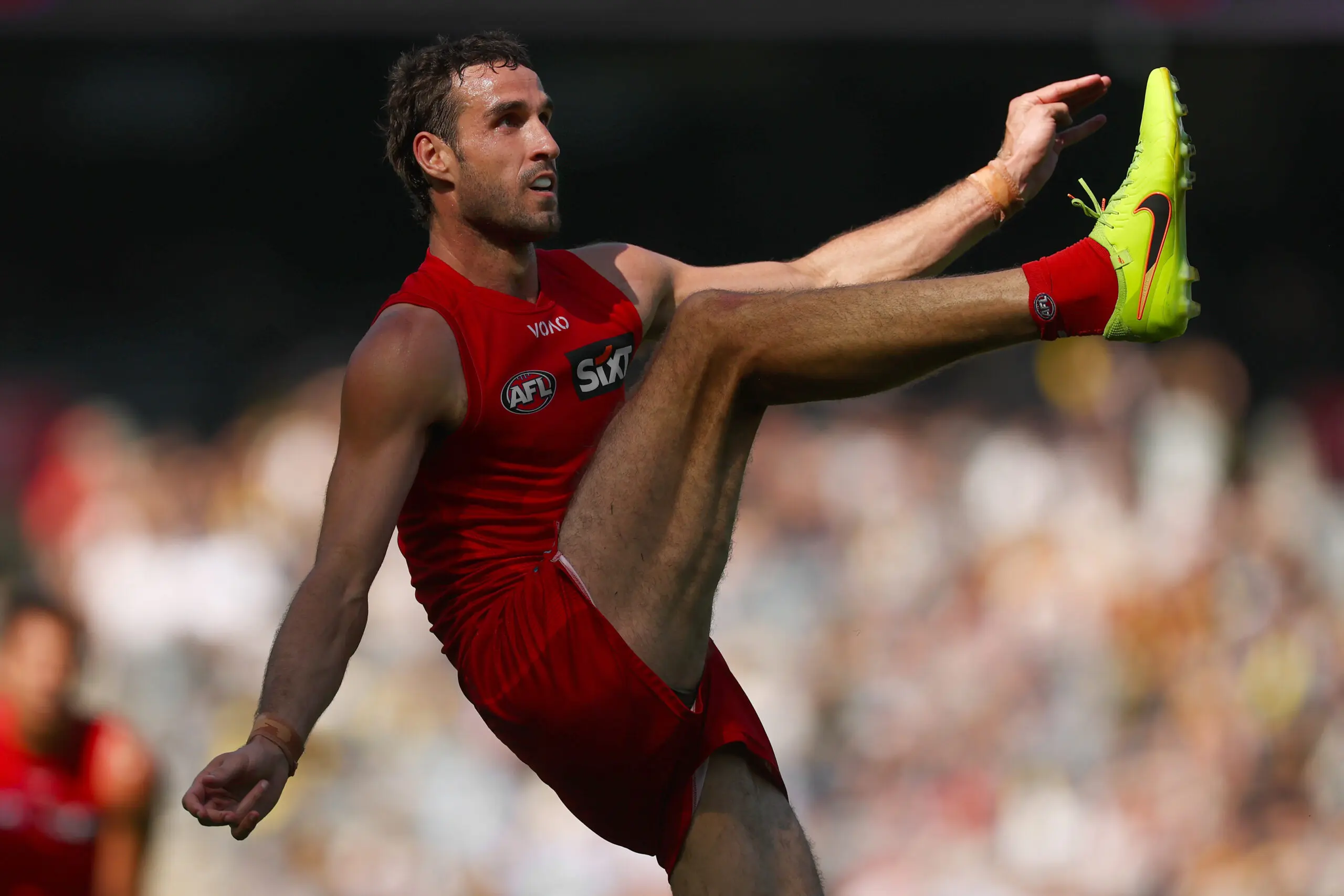 MELBOURNE, AUSTRALIA - MARCH 21: Ben King of the Suns kicks a goal during the round two AFL match between Richmond Tigers and Gold Coast Suns at Melbourne Cricket Ground, on March 21, 2026, in Melbourne, Australia. (Photo by Daniel Pockett/Getty Images)