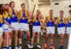 ADELAIDE, AUSTRALIA - MARCH 29: Eagles players sing the song after the win during the 2026 AFL Round 03 match between the Port Adelaide Power and the West Coast Eagles at Adelaide Oval on March 29, 2026 in Adelaide, Australia. (Photo by Sarah Reed/AFL Photos via Getty Images)