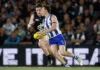 North Melbourne youngster set to miss Gather Round MELBOURNE, AUSTRALIA - APRIL 03: Finn O'Sullivan of the Kangaroos in action during the 2026 AFL Round 04 match between the North Melbourne Kangaroos and the Carlton Blues at Marvel Stadium on April 3, 2026 in Melbourne, Australia. (Photo by Michael Willson/AFL Photos via Getty Images)