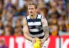 AFL concussion saga: Geelong handed please explain MELBOURNE, AUSTRALIA - APRIL 06: Tom Stewart of the Cats in action during the 2026 AFL Round 04 match between the Hawthorn Hawks and the Geelong Cats at the Melbourne Cricket Ground on April 6, 2026 in Melbourne, Australia. (Photo by Michael Willson/AFL Photos via Getty Images)