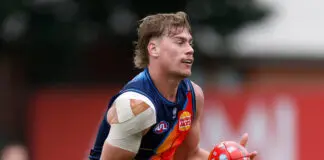 Shock call for quick move on Eagles captaincy ADELAIDE, AUSTRALIA - APRIL 12: Harley Reid of the Eagles in action during the 2026 AFL Round 05 match between the Geelong Cats and the West Coast Eagles at Norwood Oval on April 12, 2026 in Adelaide, Australia. (Photo by Michael Willson/AFL Photos via Getty Images)