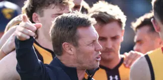 Hawthorn’s Mitchell explains halftime spray LAUNCESTON, AUSTRALIA - APRIL 25: Sam Mitchell, Senior Coach of the Hawks during the 2026 AFL Round 07 match between the Hawthorn Hawks and the Gold Coast Suns at UTAS Stadium on April 25, 2026 in Launceston, Australia. (Photo by James Wiltshire/AFL Photos via Getty Images)