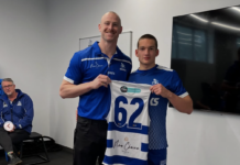 Exclusive interview: Is this emerging star the next Milan Murdock? Jonathon Marsh with WAFL East Fremantle debutant Luke Carrello (Image East Fremantle FC)
