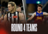 AFL Teams Round 4 2026: Confirmed line-ups, ins and outs AFL Teams Round 4 2026: Confirmed line-ups, ins and outs