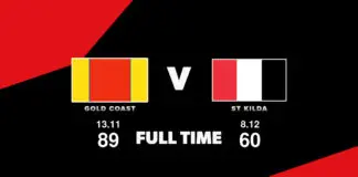 FULL TIME: Gold Coast vs St Kilda – Round 9, 2026 LIVE: Gold Coast vs St Kilda – Round 9, 2026