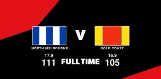 FULL TIME: North Melbourne vs Gold Coast – Round 11, 2026 LIVE: North Melbourne vs Gold Coast – Round 11, 2026