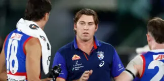AFL assistant coach confirms interest in Blues gig MELBOURNE, AUSTRALIA - MAY 31: Daniel Pratt, Backline Coach of the Bulldogs addresses his players during the 2024 AFL Round 12 match between the Collingwood Magpies and the Adelaide Crows at The Melbourne Cricket Ground on May 31, 2024 in Melbourne, Australia. (Photo by Michael Willson/AFL Photos via Getty Images)