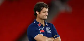 Carlton’s coaching hit list revealed MELBOURNE, AUSTRALIA - MARCH 22: James Rahilly, Assistant Coach of the Cats looks on during the 2025 AFL Round 02 match between the St Kilda Saints and the Geelong Cats at Marvel Stadium on March 22, 2025 in Melbourne, Australia. (Photo by Michael Willson/AFL Photos via Getty Images)