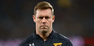 “Outlier” or symptom of something more sinister? Daring Demons “outwork” Hawks MELBOURNE, AUSTRALIA - APRIL 18: Sam Mitchell, Senior Coach of the Hawks is seen during the round six AFL match between Hawthorn Hawks and Port Adelaide Power at Marvel Stadium, on April 18, 2026, in Melbourne, Australia. (Photo by Quinn Rooney/Getty Images)