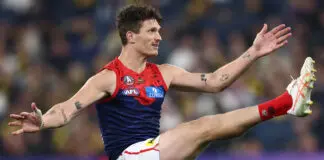 Melbourne forward’s injury extent revealed MELBOURNE, AUSTRALIA - APRIL 24: Brody Mihocek of the Demons kicks a goal during the 2026 AFL Round 07 match between the Richmond Tigers and the Melbourne Demons at the Melbourne Cricket Ground on April 24, 2026 in Melbourne, Australia. (Photo by James Wiltshire/AFL Photos via Getty Images)