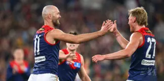 How Melbourne recruit will prolong Demon champion’s career MELBOURNE, AUSTRALIA - APRIL 24: Max Gawn of the Demons is congratulated by Max Heath of the Demons after kicking a goal during the round seven AFL match between Richmond Tigers and Melbourne Demons at Melbourne Cricket Ground, on April 24, 2026, in Melbourne, Australia. (Photo by Quinn Rooney/Getty Images)