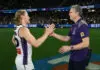 Fremantle’s ‘purple’ lining to star’s latest injury MELBOURNE, AUSTRALIA - MAY 01: Hayden Young and Justin Longmuir, Senior Coach of the Dockers embrace during the 2026 AFL Round 08 match between the Western Bulldogs and the Fremantle Dockers at Marvel Stadium on May 1, 2026 in Melbourne, Australia. (Photo by James Wiltshire/AFL Photos via Getty Images)