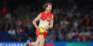 Blistering Blakey reflects on Sydney’s fast start to 2026 MELBOURNE, AUSTRALIA - MAY 09: Nick Blakey of the Swans runs with the ball during the round nine AFL match between North Melbourne Kangaroos and Sydney Swans at Marvel Stadium, on May 09, 2026, in Melbourne, Australia. (Photo by Daniel Pockett/Getty Images)