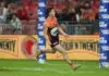 LATE CHANGE FINAL TEAMS: GWS vs Geelong – Round 18, 2026 SYDNEY, AUSTRALIA - MAY 09: Phoenix Gothard of the Giants celebrates kicking a goal during the round nine AFL match between Greater Western Sydney Giants and Essendon Bombers at ENGIE Stadium, on May 09, 2026, in Sydney, Australia. (Photo by Mark Metcalfe/AFL Photos/via Getty Images)