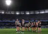 What does Collingwood’s best look like? MELBOURNE, AUSTRALIA - MAY 09: Magpies players react following the round nine AFL match between Geelong Cats and Collingwood Magpies at Melbourne Cricket Ground, on May 09, 2026, in Melbourne, Australia. (Photo by Morgan Hancock/AFL Photos/via Getty Images)